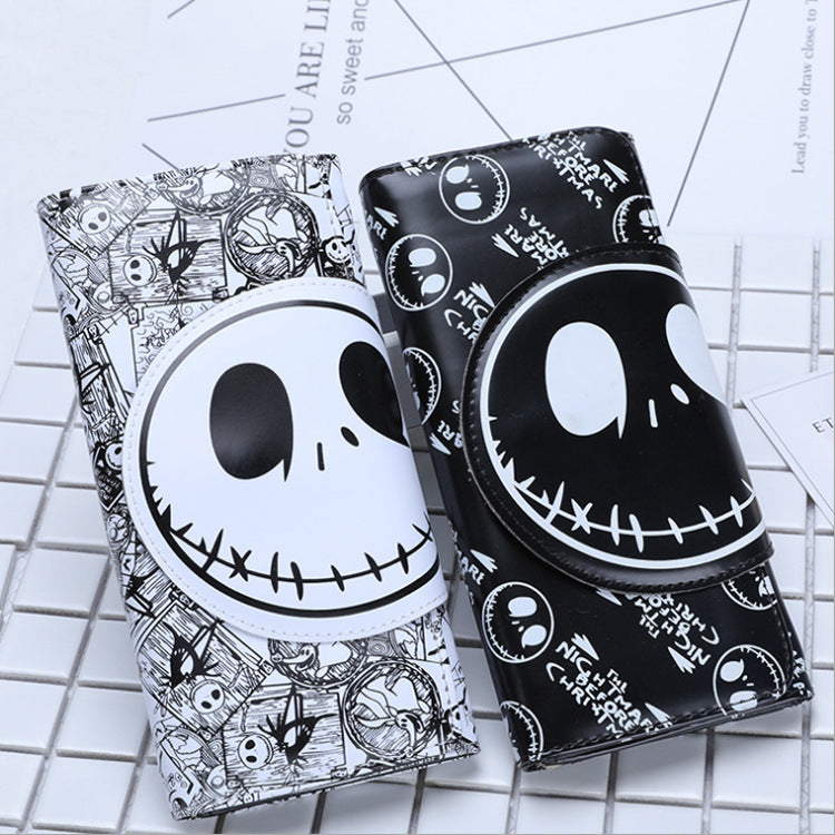 Cartoon Skull Male Female Long Leather Fashion Ladies Wallet