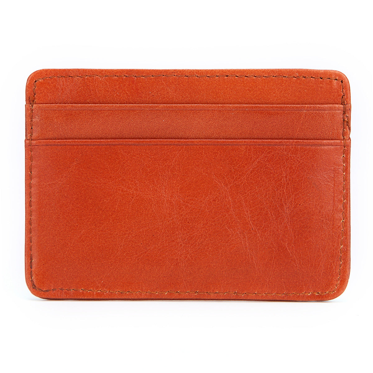 Men's Leather Oil Wax Multi Retro Cowhide Card Holder