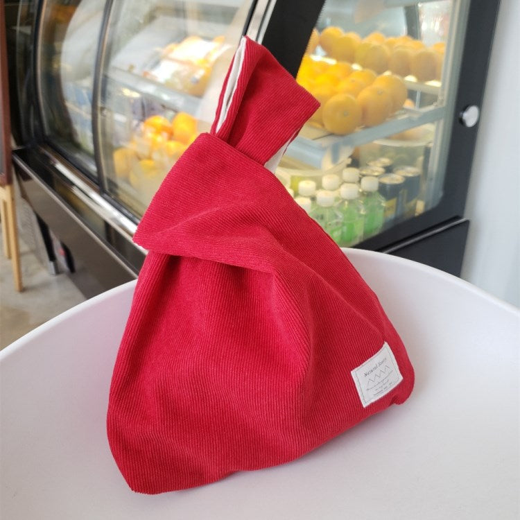 Corduroy Suits Knot Wrist Simple Carry-on Handbags