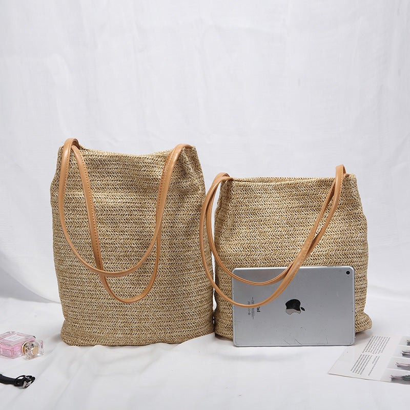 Women's Straw Summer Vacation Portable Beach Woven Bags
