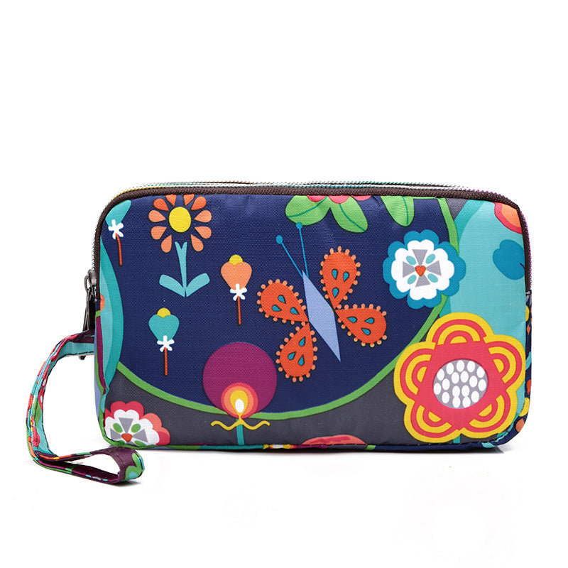 Women's Korean Printed Mobile Running Cloth Purses
