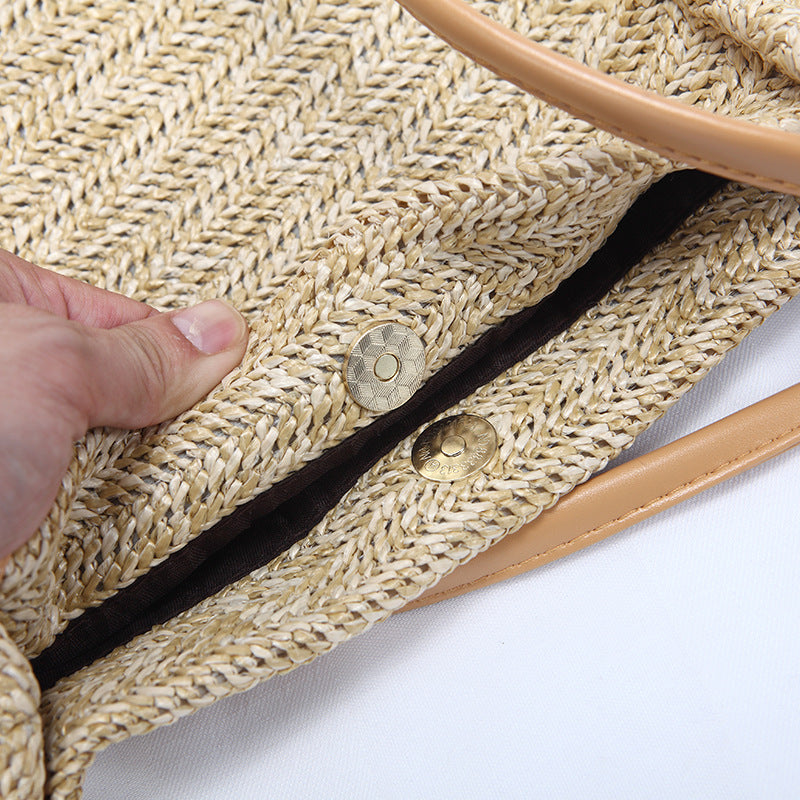 Women's Straw Summer Vacation Portable Beach Woven Bags