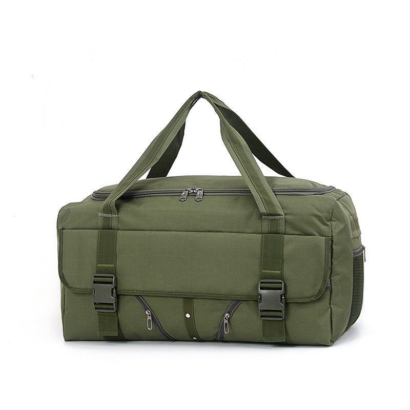 Men's Large Capacity Canvas Military Fans Front Transport Long Travel Bags