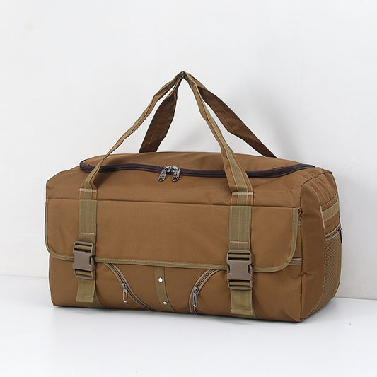 Men's Large Capacity Canvas Military Fans Front Transport Long Travel Bags