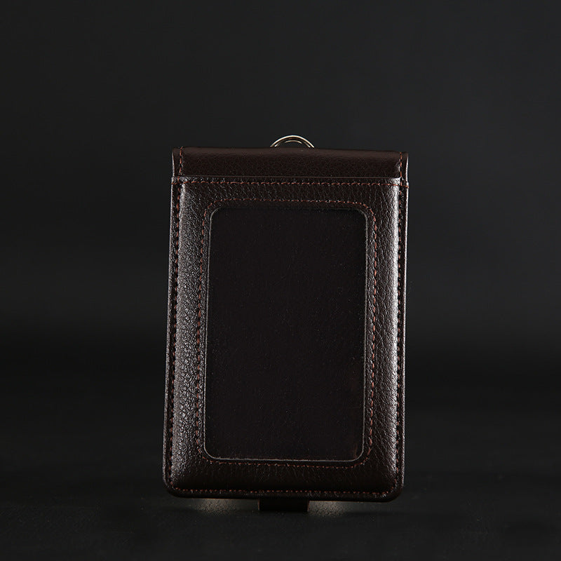 Genuine Leather Bank Traffic Access Control Card Holder