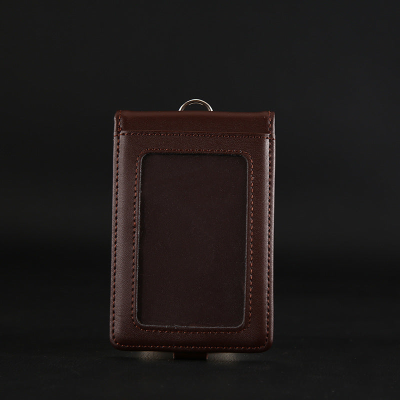 Genuine Leather Bank Traffic Access Control Card Holder
