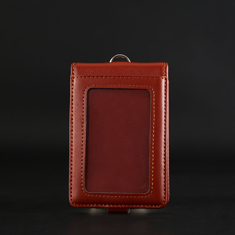Genuine Leather Bank Traffic Access Control Card Holder