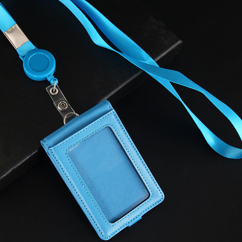 Genuine Leather Bank Traffic Access Control Card Holder