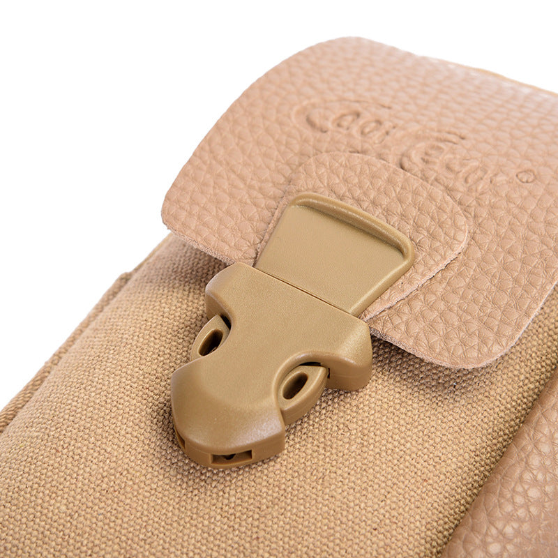 Popular Canvas Big Screen Mobile Business Men's Waist Packs