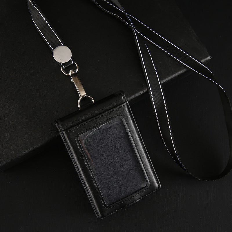 Genuine Leather Bank Traffic Access Control Card Holder