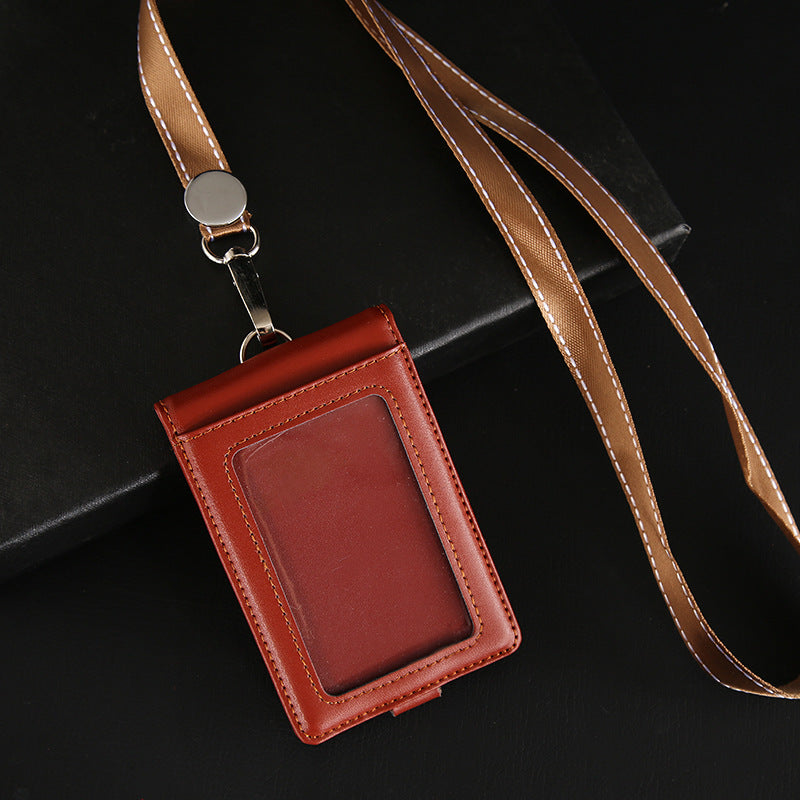 Genuine Leather Bank Traffic Access Control Card Holder