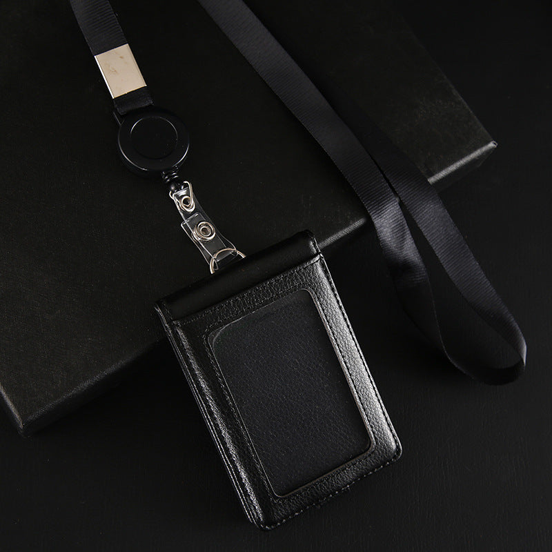 Genuine Leather Bank Traffic Access Control Card Holder