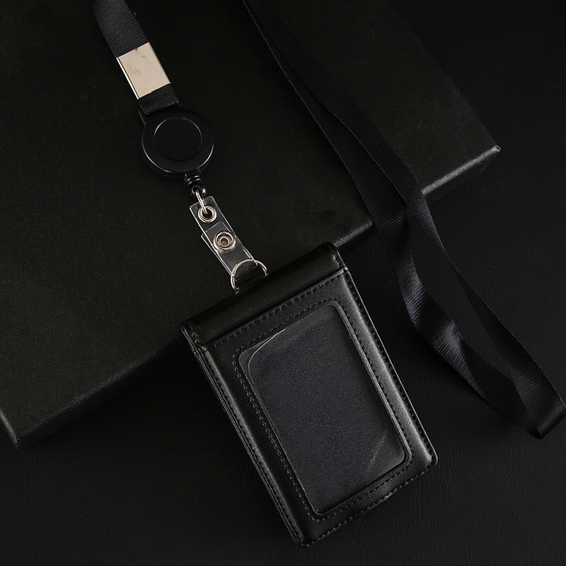 Genuine Leather Bank Traffic Access Control Card Holder