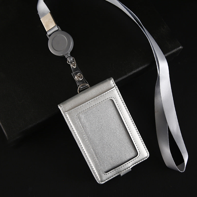 Genuine Leather Bank Traffic Access Control Card Holder