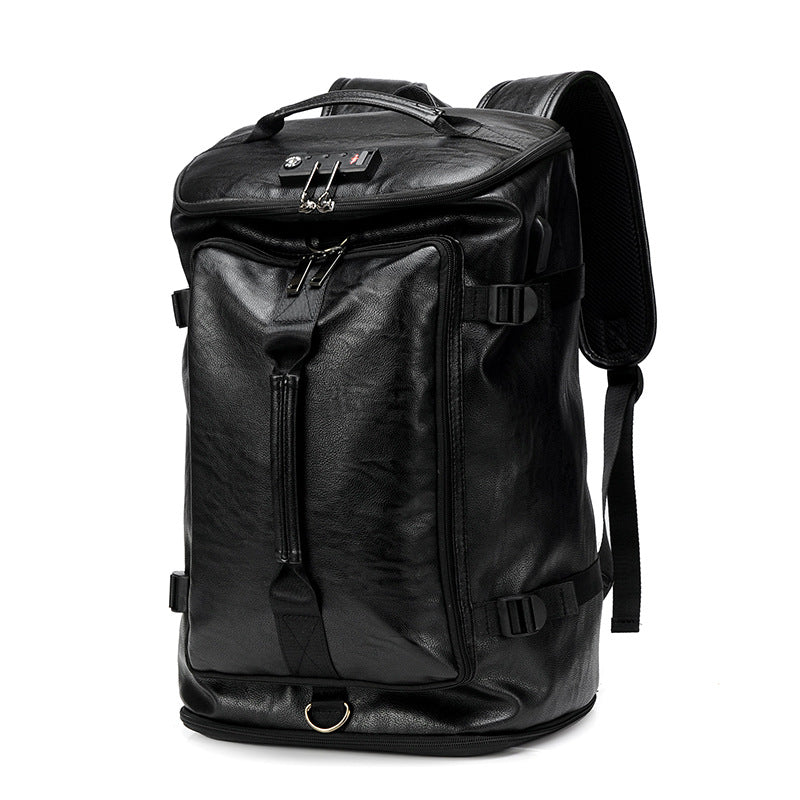 Men's Multifunctional College Style Retro Password Backpacks
