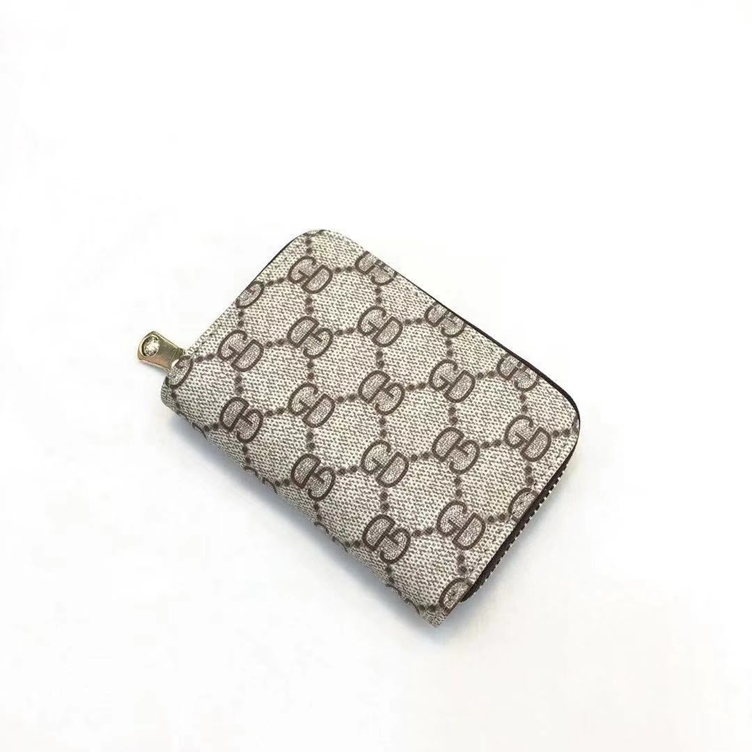 Women's Multiple Slots Large Capacity Lychee Pattern Expanding Clamp Credit Card Holder