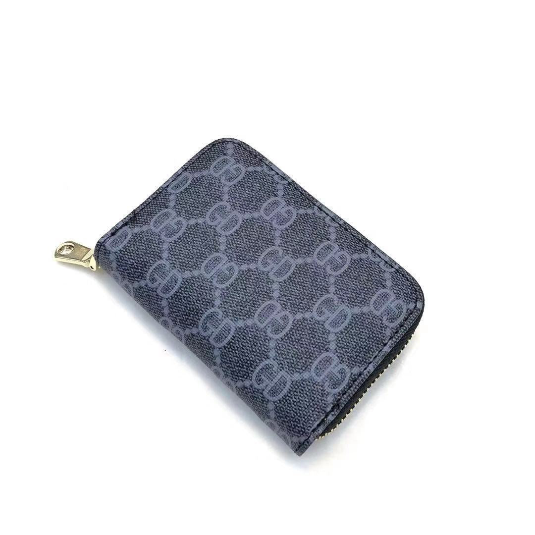 Women's Multiple Slots Large Capacity Lychee Pattern Expanding Clamp Credit Card Holder