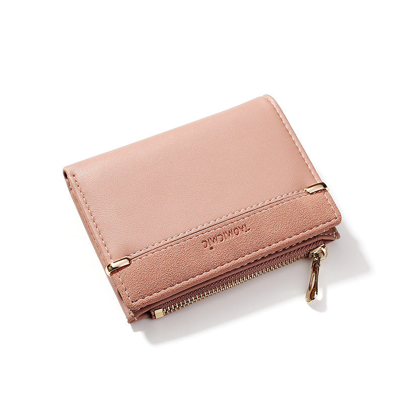 Women's Versatile Abrasive Korean Multiple Slots Short Coin Purses