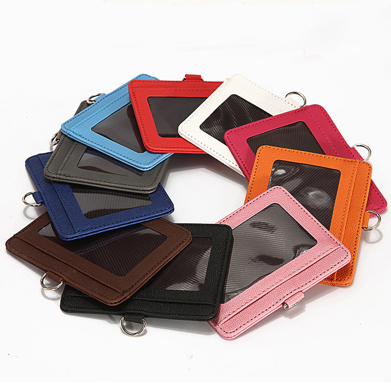 Leather Certificate Identity Name Tag Access Card Holder