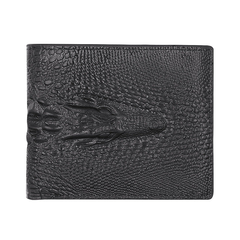 Men's Crocodile Pattern For Series Business Short Men's Wallets