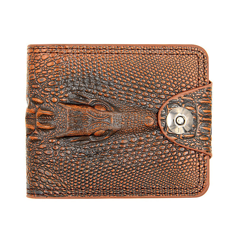 Men's Crocodile Pattern For Series Business Short Men's Wallets