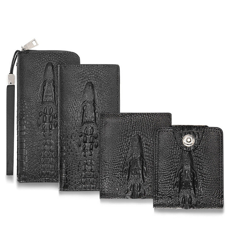 Men's Crocodile Pattern For Series Business Short Men's Wallets