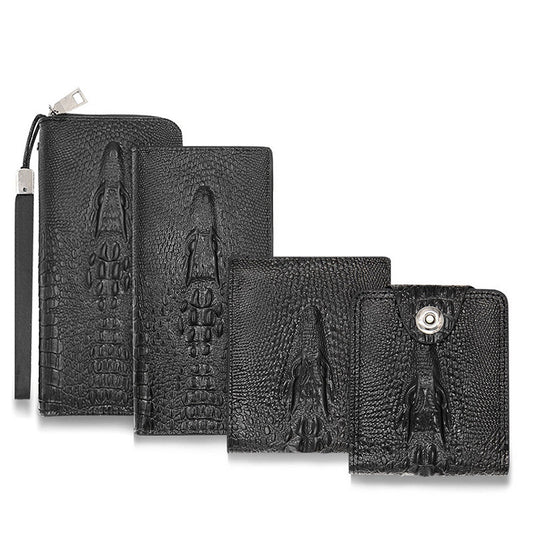 Men's Crocodile Pattern For Series Business Short Men's Wallets