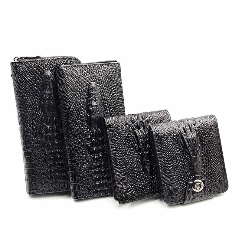 Men's Crocodile Pattern For Series Business Short Men's Wallets