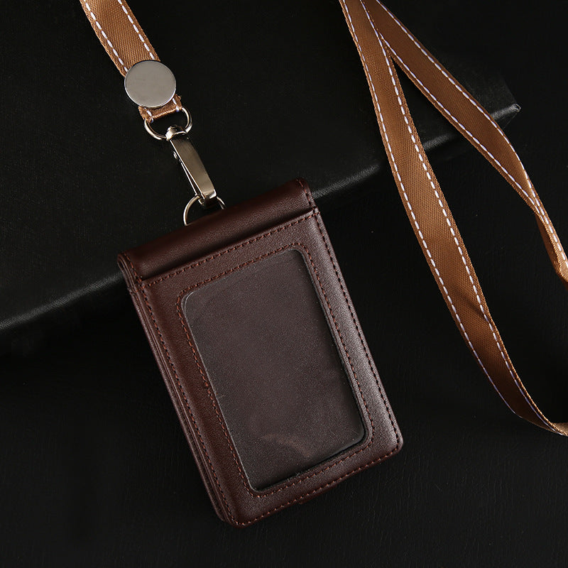 Genuine Leather Bank Traffic Access Control Card Holder