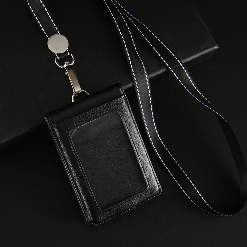 Genuine Leather Bank Traffic Access Control Card Holder