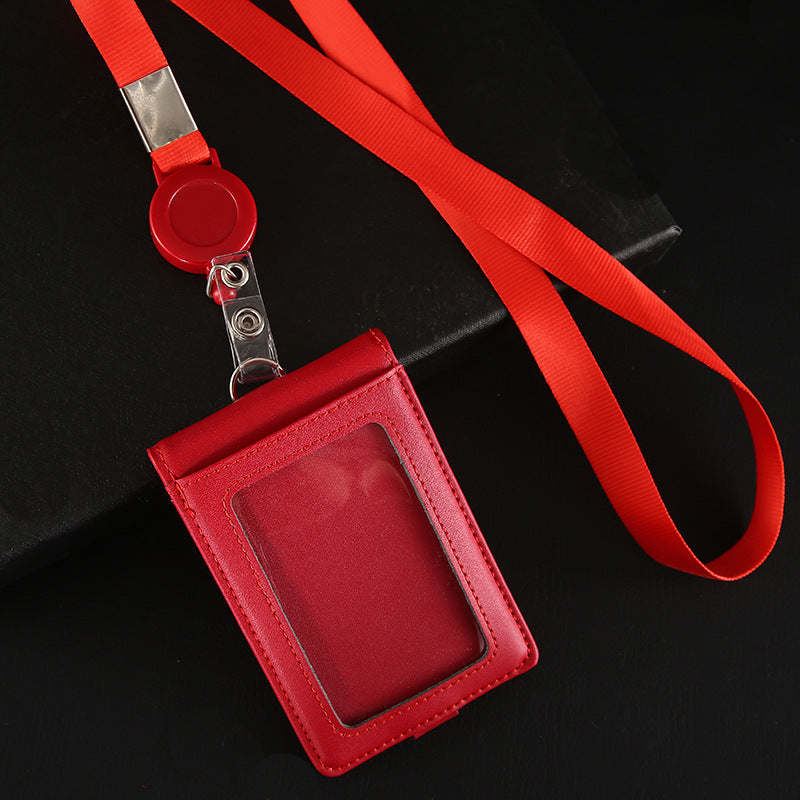 Genuine Leather Bank Traffic Access Control Card Holder