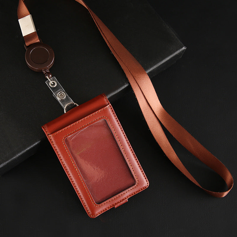 Genuine Leather Bank Traffic Access Control Card Holder