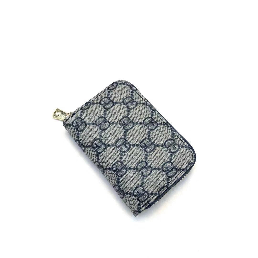 Women's Multiple Slots Large Capacity Lychee Pattern Expanding Clamp Credit Card Holder