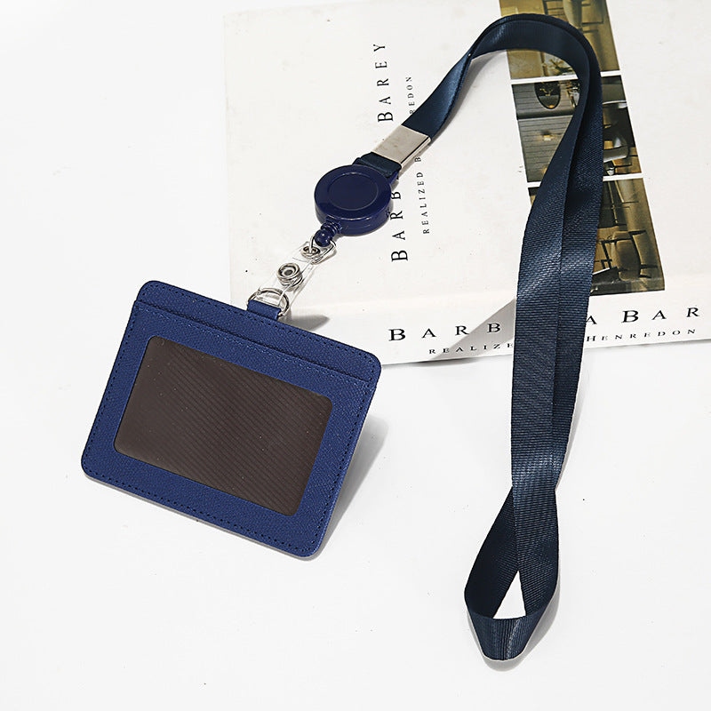 Leather Certificate Identity Name Tag Access Card Holder
