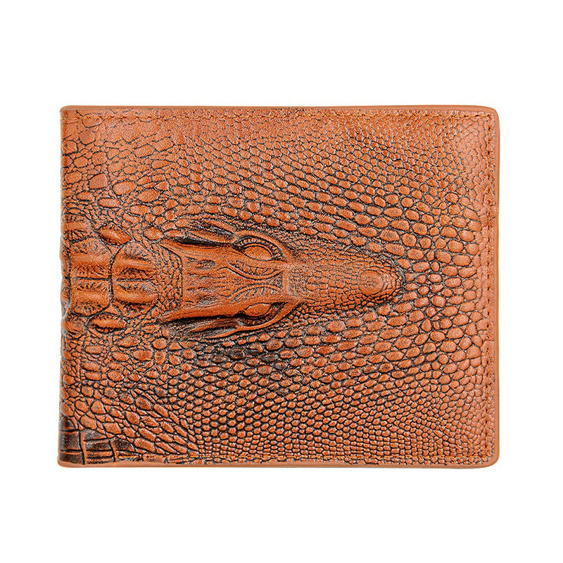 Men's Crocodile Pattern For Series Business Short Men's Wallets