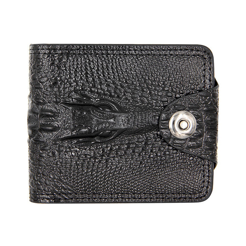 Men's Crocodile Pattern For Series Business Short Men's Wallets