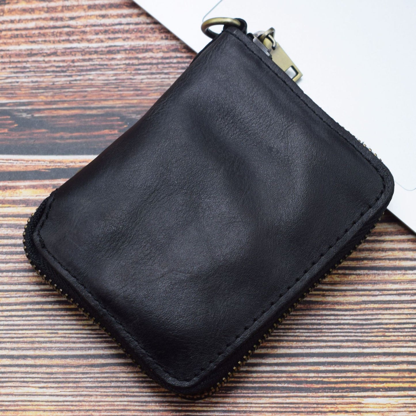 Men's Retro Short Zipper Vertical Fashion Men's Wallets