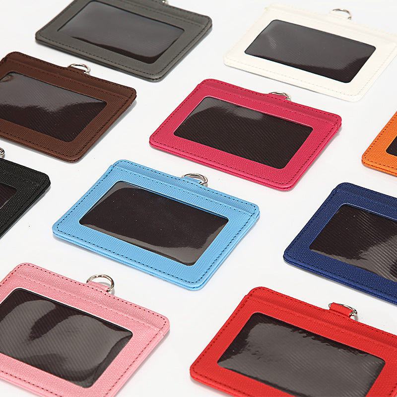 Leather Certificate Identity Name Tag Access Card Holder