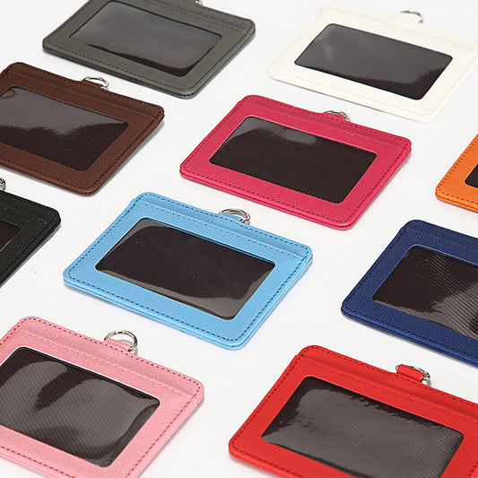 Leather Certificate Identity Name Tag Access Card Holder