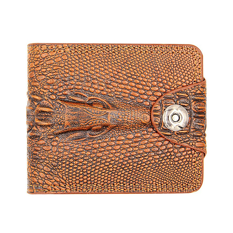 Men's Crocodile Pattern For Series Business Short Men's Wallets