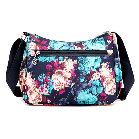 Stylish Women's Slouchy Printed Nylon Dumpling Crossbody Bags