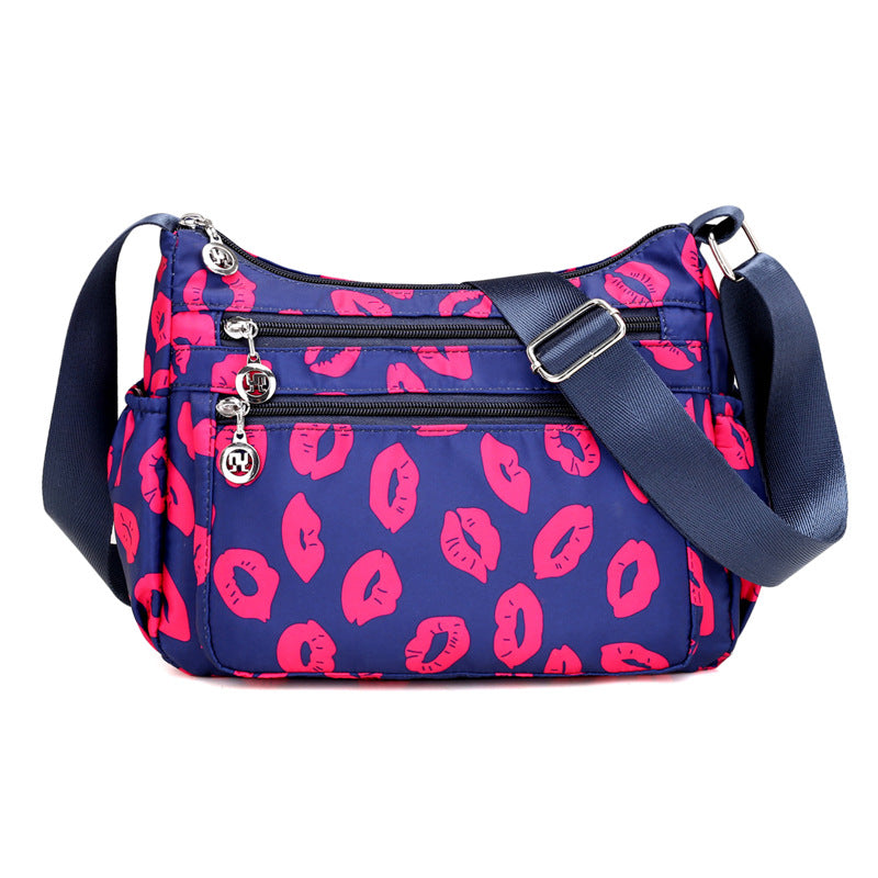 Stylish Women's Slouchy Printed Nylon Dumpling Crossbody Bags