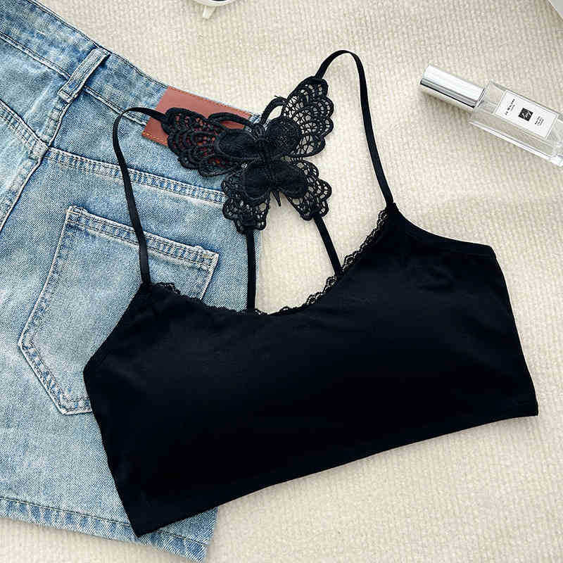 Lace Sexy Little Suspenders Butterfly Beautiful Back Wrapped Chest Tanks Camis
