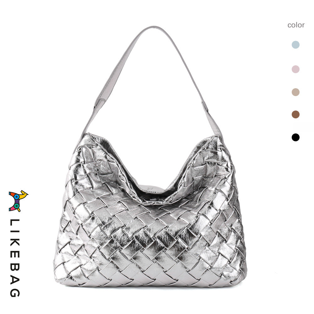 Women's Capacity Composite Portable Soft Leather Textured Women's Shoulder Bag