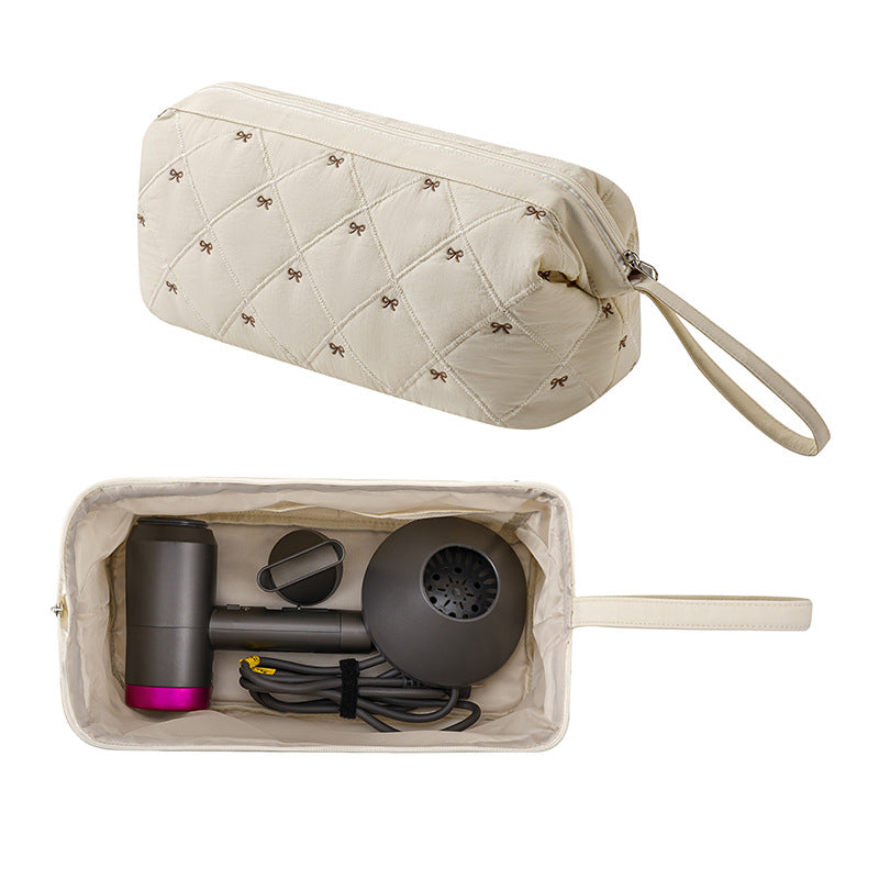 Floral Hair Dryer Storage Portable Curler Buggy Large Bags