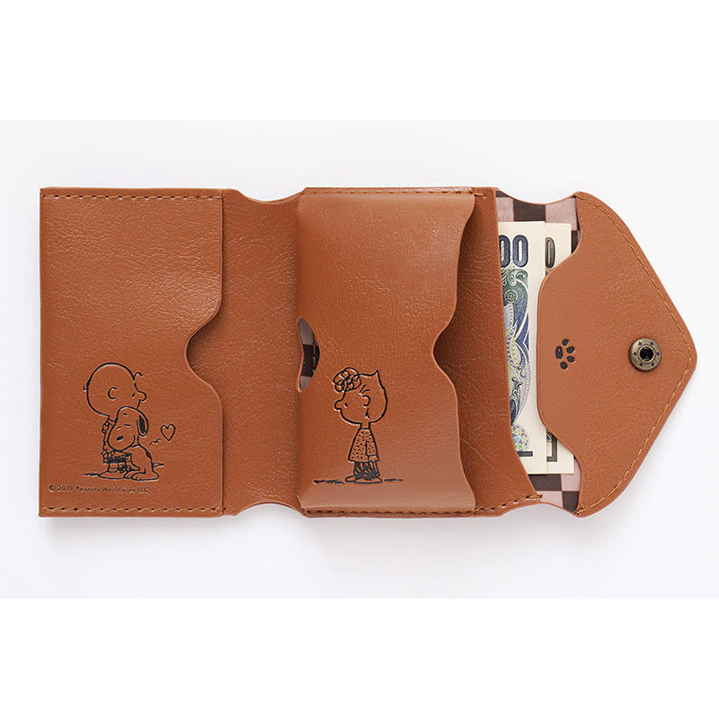 Magazine Appendix Snoopy Cartoon Unisex Leather Ladies Wallet