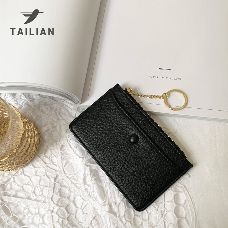 Women's Simple Lychee Pattern High Sense Access Card Holder