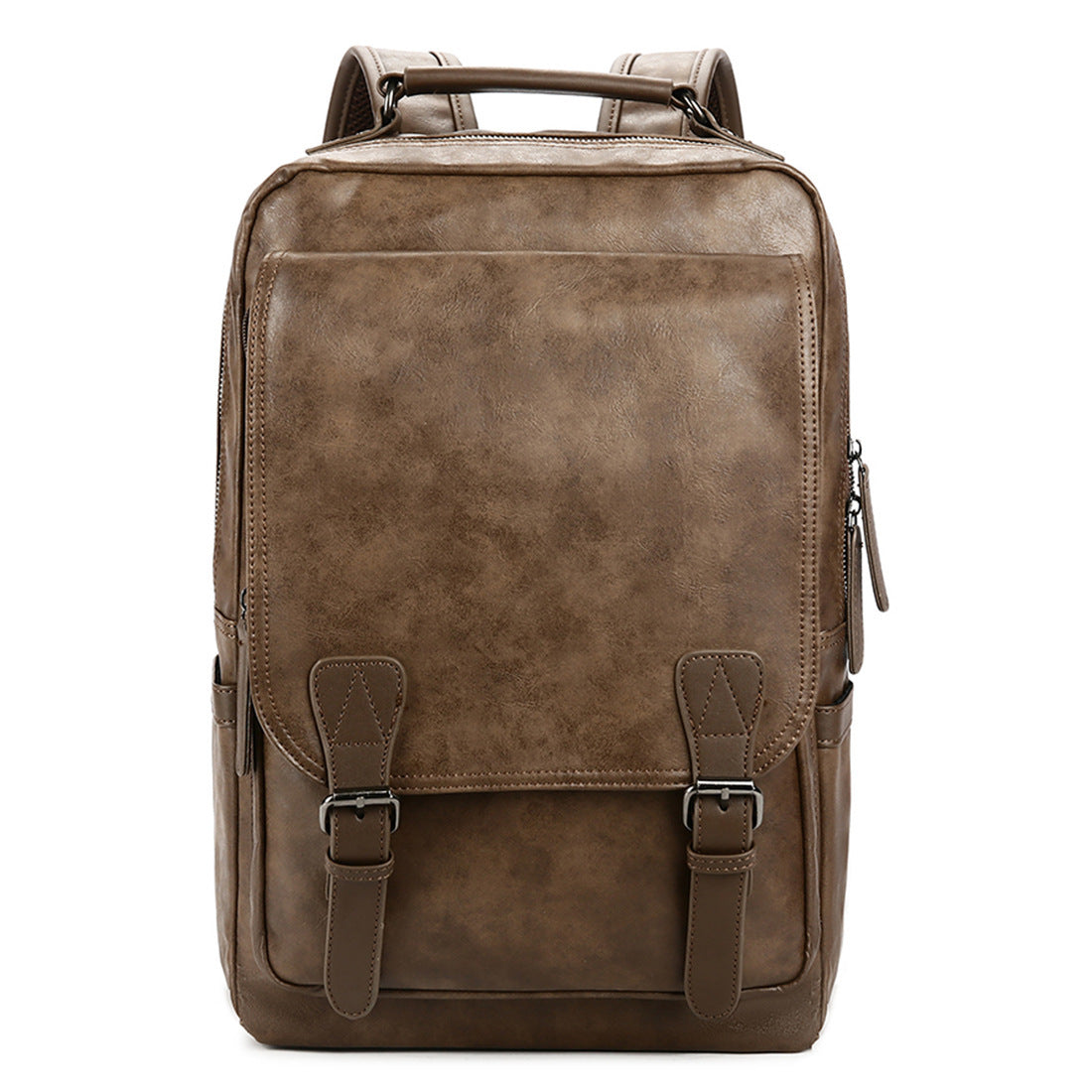 Men's Korean Fashion Trendy Release Leather Backpacks