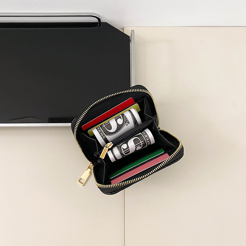 Charming Women's Fashion Embroidery Thread Rhombus Ladies Wallets