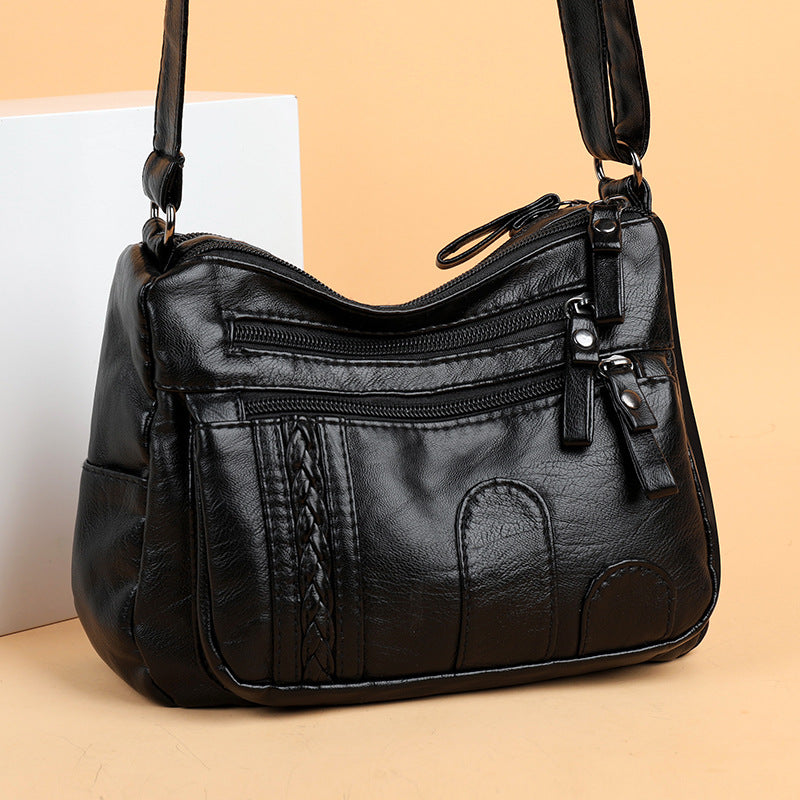 Graceful Women's Large Capacity Mother-in-law Leather Backpacks